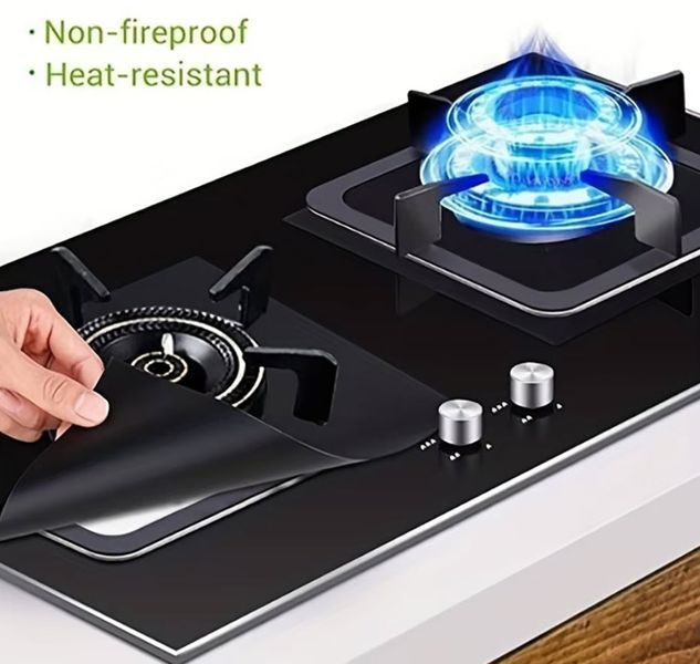 Подкладка-пленка для газовой плиты, многоразовый защитный коврик 8039 фото