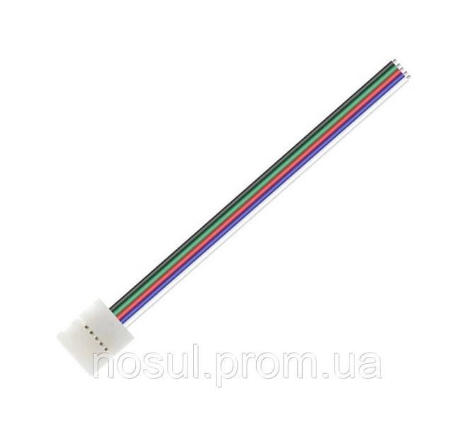 Конектор (5 pin, 12 мм) односторонній з'єднувач LED Single Head RGB (12/24V) світлодіодної стрічки для підключення без паяння, 5-х 6435 фото