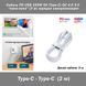 Кабель PD USB 100W 5A (Type-C) папа-папа (2 м) QC 4.0 3.0 цвет БЕЛЫЙ power charge Huawei Samsung Macbook заряд 7359 фото 1