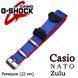 NATO Zulu ремінець для годинника Casio G-Shock #8 (синій колір із червоною строчкою) нейлон + тримачі Nylon Canvas S 5793 фото 1