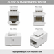 Прохідний з'єднувач RJ45 Keystone Cat6 для Ethernet LAN кабелю, мережевий модуль розетки RJ45 мама-мама 6357 фото 9
