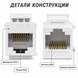 Прохідний з'єднувач RJ45 Keystone Cat6 для Ethernet LAN кабелю, мережевий модуль розетки RJ45 мама-мама 6357 фото 3