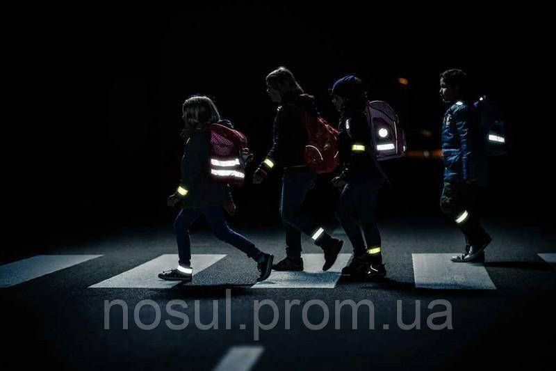 Світловідбивний браслет слеп флікер пов'язка 400*30 мм стягує (червоно-оранжевий) додатковий захист 5851 фото