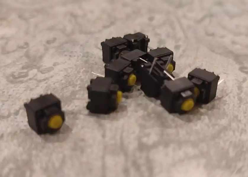 Kailh DC12V 50mA Mute кнопка SMD тактова 6*6*7.3 мм (Yellow) Mute Button Silent Switch Wireless Mouse 7815 фото